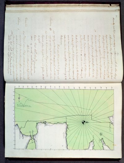 Handritad karta över Portugals och Spaniens kuster, 1756 (bläck på papper) av English School