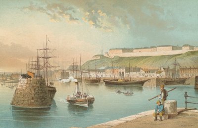 Hamnen och Fort Regent, St. Heliers--Jersey av English School