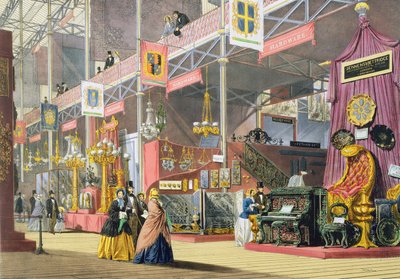 Hardware and Woodcarving Machinery, i den stora utställningen 1851, från Dickinsons Comprehensive Pictures av English School