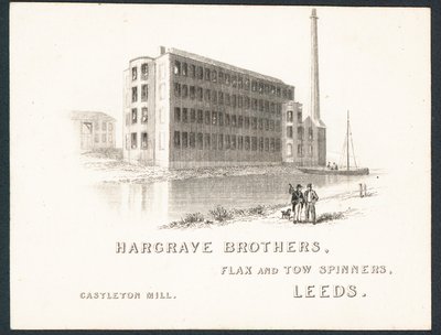 Hargrave Brothers, lin- och dragspinnare, byteskort av English School