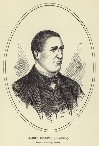 Harry Broome, mästare, från ett tryck av Moore av English School
