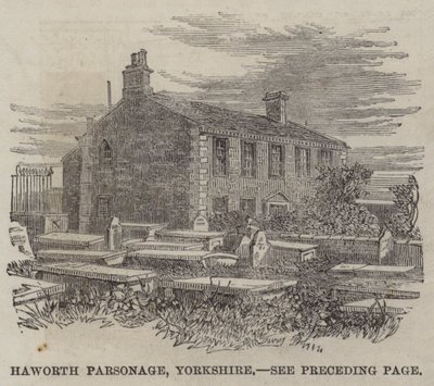 Haworth Parsonage, Yorkshire (gravyr) av English School