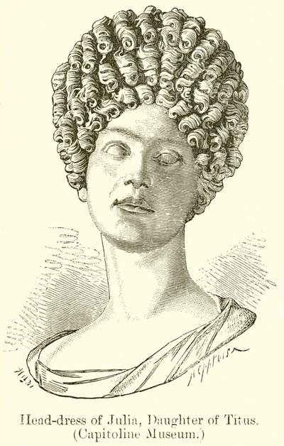 Huvudklänning av Julia, Titus dotter. (Capitoline Museum) av English School
