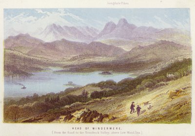 Head of Windermere (färg litho) av English School