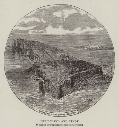Helgoland och Sandy (gravyr) av English School