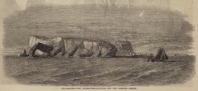 Helgoland, rekryteringsstation för främlingslegionen (gravyr) av English School
