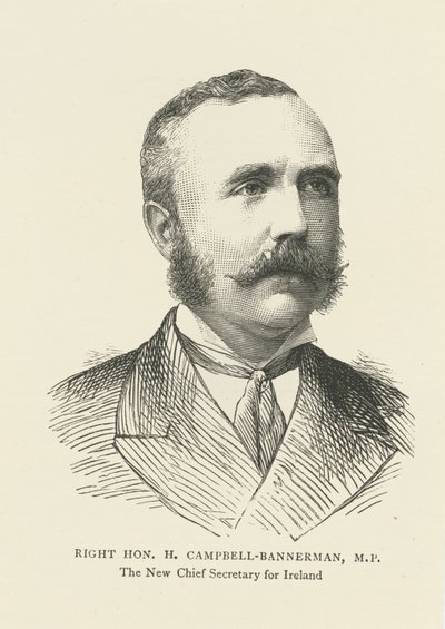 Henry Campbell-Bannerman som chefssekreterare för Irland (gravyr) av English School