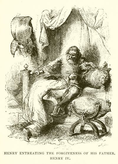 Henry vädjar om sin fars förlåtelse, Henrik IV av English School