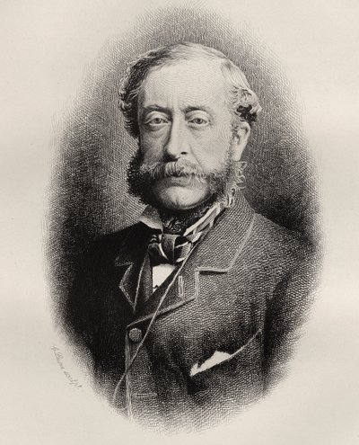Henry Howard Molyneux Herbert, 4th Earl of Carnarvon, graverad av C. Laurie, från "The History of Freemasonry, volume I", utgiven av Thomas C. Jack, London, 1883. av English School