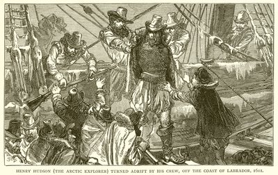 Henry Hudson (den arktiska utforskaren) förvandlades av sin besättning utanför Labradors kust, 1611 av English School