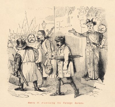 Henrik II (1133-89) avskedade de utländska baronerna av English School