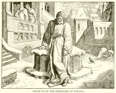 Henrik IV på gården i Canossa av English School