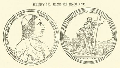 Henrik IX, kung av England (gravyr) av English School