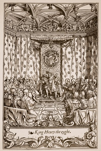 Henrik VIII i parlamentet (sepiafoto) av English School