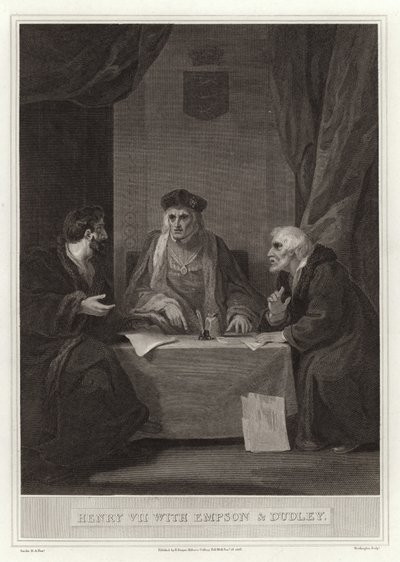 Henry VII med Empson och Dudley av English School