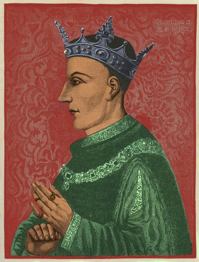 Henryk V, król Anglii, ilustracja z „Krótkiej historii narodu angielskiego, tom. II” Johna Richarda Greenswedisha av English School