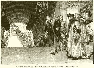 Henrys avgång från Earl of Oxfords slott i Hedingham av English School