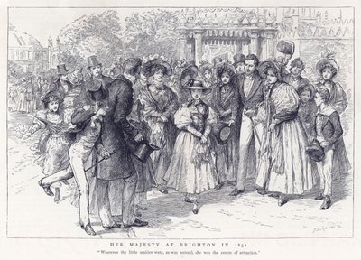 Hennes Majestät i Brighton 1832 av English School