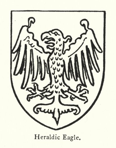 Heraldic Eagle (gravyr) av English School