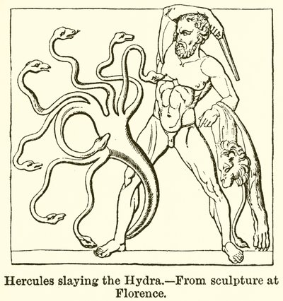 Hercules som dödar hydran av English School