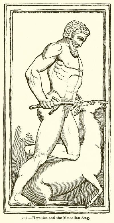 Hercules och Maenalian Stag av English School