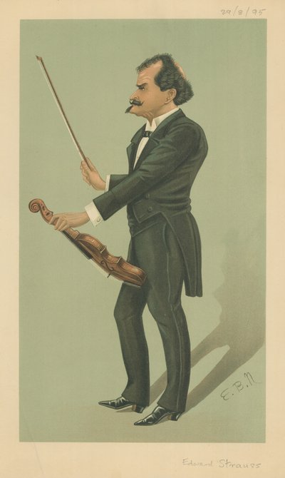 Herr Eduard Strauss, 29 augusti 1895, Vanity Fair-tecknad serie av English School
