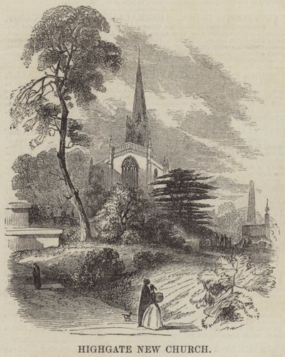 Highgate New Church (gravyr) av English School