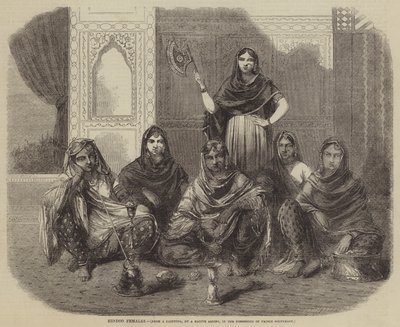 Hindoo kvinnor (gravyr) av English School