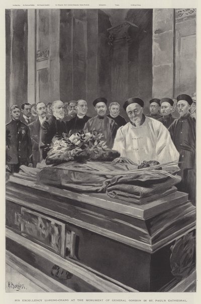 Hans excellens Li-Hung-Chang vid monumentet över general Gordon i St Paul