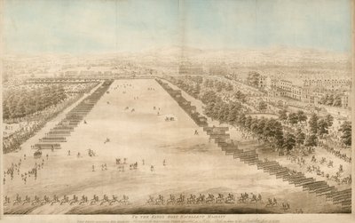 Hans Majestät granskar volontärkåren samlad i Hyde Park, för att hedra sin födelsedag den 4 juni 1799 av English School