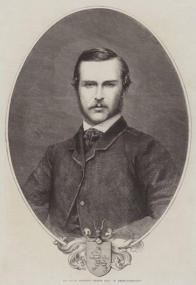 Hans kungliga höghet prins Louis av Hesse-Darmstadt (gravyr) av English School
