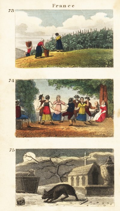 Historiska vyer av Frankrike av English School