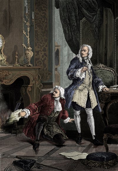 Henault och Voltaire av English School
