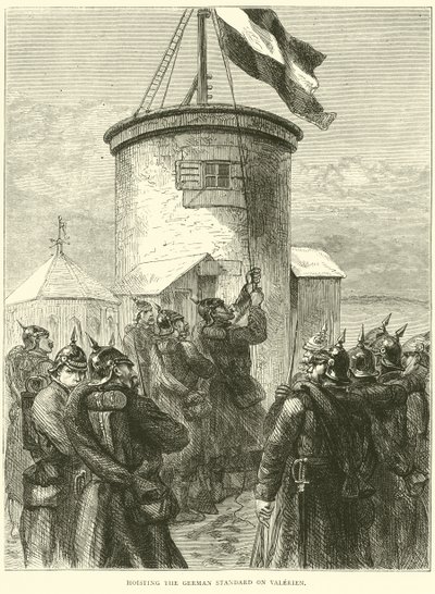 Att hissa den tyska standarden på Valerien, mars 1871 av English School