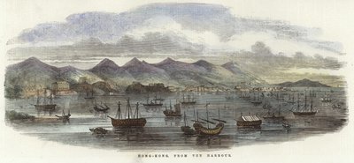 Hong Kong från hamnen av English School