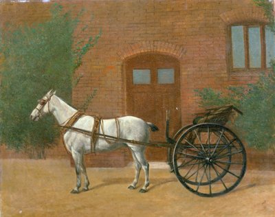 Häst kopplad till en spökvagn (par till 416405) av English School