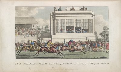 Hästkapplöpning på Ascot, från "Anecdotes of the turf, the chase, the ring" av English School