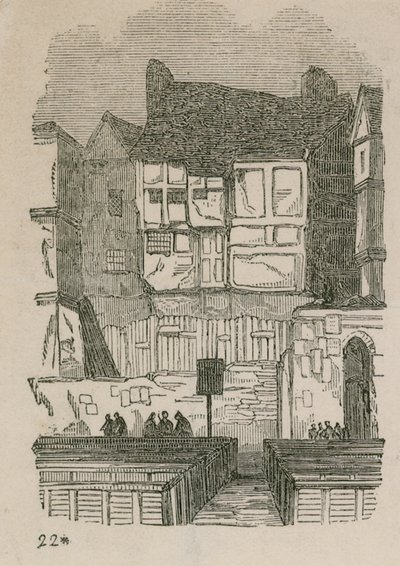Hus i Long Lane, West Smithfield av English School