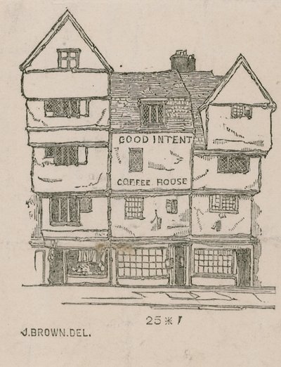 Hus i Long Lane, West Smithfield av English School