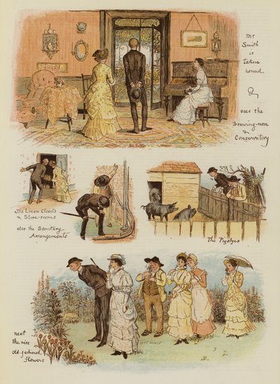 Hur Tankerville Smith tog en Country Cottage (chromolitho) av English School