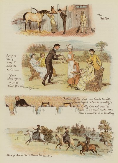 Hur Tankerville Smith tog en lantlig stuga (chromolitho) av English School