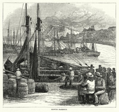 Howth Harbor (gravyr) av English School