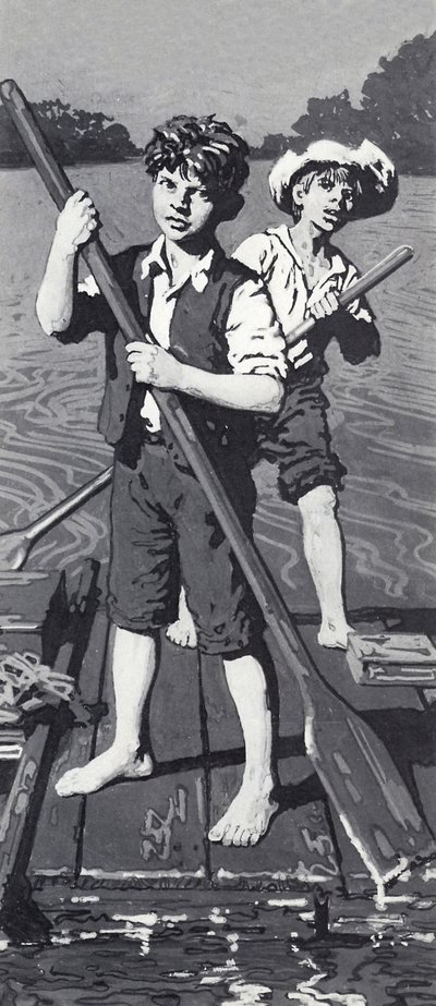 Huckleberry Finn och Tom Sawyer av English School
