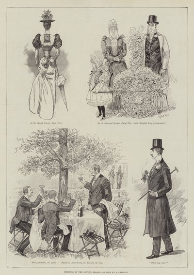 Humors of the London Season, sett av en parisare (gravyr) av English School