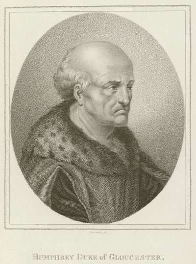 Humphrey, hertig av Gloucester (gravyr) av English School