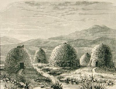 Hyddor i Uig ca 1880, från 