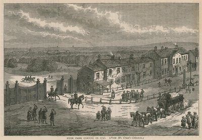 Hyde Park Corner 1750 av English School