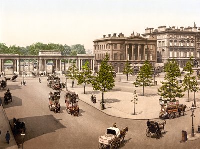 Hyde Park, London (handfärgat foto) av English School