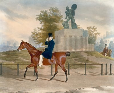 Hyde Park, London, med statyn av Achilles tillägnad hertigen av Wellington av English School