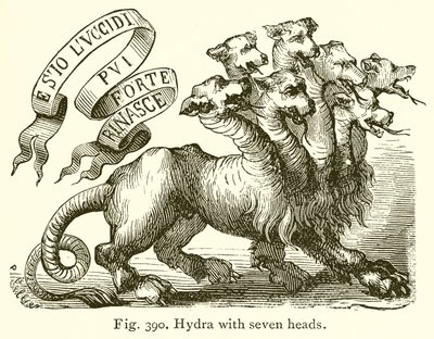 Hydra med sju huvuden av English School